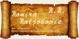 Momira Maljoković vizit kartica